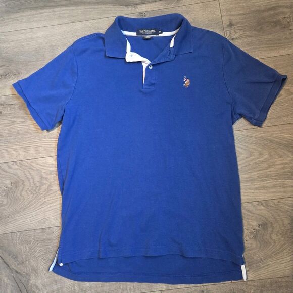 Bundle of 3 U.S. Polo Assn. Men's Polo Shirts Size M  Red Blue Gray Luxury Feel - Picture 2 of 16